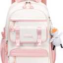 Womens Girls Backpack for School Cute Aesthetic Large Laptop Backpack Kawaii Preppy Teen Kids Bookbag Travel Daypack (Pink,L)