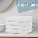 (Pack of 12 White Bath Towel Bulk 24x48 Inches - Economy Cheap Bath for Commercial Uses, Gym, Salon, Spa & Hair -Lightweight Bath Towels Quick Drying -Bath Towels Sets Bulk