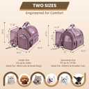 Lollimeow Expandable Cat Carrier Backpack for Large Cats - Airline Approved Pet Carrier Backpack for Small Dogs, Hiking & Travel, Waterproof with Breathable Mesh, 22lbs Capacity (Plum, Large)