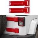 RT-TCZ Tailgate Hinge Cover Spare Tire Bracket Rear Door Trim Exterior Accessories Decoration for Jeep Wrangler JK JKU 2/4 Door 2007-2017,Red