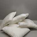 Trendy Home 18x18 Throw Pillow Insert (Set of 4, White) Bed and Couch Pillows Stuffer Hypoallergenic Decorative Home Indoor Outdoor Sofa Pillow Filler (Machine Wash, 4 Pack)