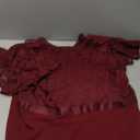 DRESSTELLS Womens Formal Dresses for Wedding Guest Prom Ruffle Sleeve Lace Maxi Dress Evening Gown 2026 (XX-Large, Burgundy)