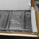 Himix Storage Shelves with 20 Hooks, 5-Tier Collapsible Organization Storage Rack Bookshelf Folding Pantry Shelves Cube Shelf Wire Shelving Holds 440 Ibs for Garage Kitchen Room, Black