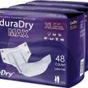 LivDry EnduraDry Max XL Adult Diapers with Tabs, Up to 12-Hours, Super Absorbent Incontinence Underwear, Leak Protection Briefs, Extra Large, 48-Pack