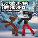 Zing StikBot Christmas Crew Pack 7 Festive Themed Poseable Action Figures with Holiday Accessories, Stop Motion Animation Toy for Kids