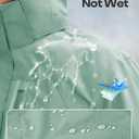 Womens Waterproof Rain jacket Lightweight Active Outdoor Raincoat with Removable Hood (Green, L)