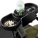 Universal Stroller Snack Tray - 4-in-1 Clip on Strollers Cup and Phone Holder Attachment Accessories, Double Bottle Drink Cupholder Tray for Bike Walker Wheelchair