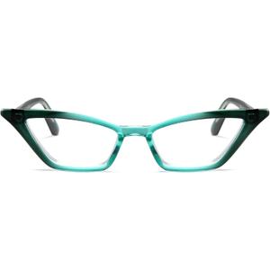 Turquoise Blue Funky Cat Eye Reading Glasses for Women  Stylish Cateye Readers with Solid & Sturdy Frame, Spring Hinges, Premium Design, Scratch Resistant Lenses, Fits All Face Shapes, Strength 4.00