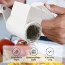 Cheese Grater with Handle, Rotary Cheese Grater,Vegetable, Chocolate, Hard Cheese & Nut Grater,White