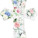Easter Door Sign Wreath with Religious Cross - Floral Farmhouse Hanging Decor for Front Porch, Outdoor Christian Wooden Welcome Sign, Spring Wall Art Home Decoration
