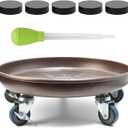 1 Pack 17 Inch Metal Plant Caddy, Copper