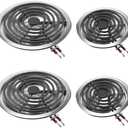 WB31T10010(6") and WB31T10011(8") Replacement Drip Pans/Stove Burner Drip Pan and Electric Stove Burner Replacement MP15YA(6") MP21YA(8") Compatible for Frigi-daire Ken-more Range Oven Stove-by MIFLUS