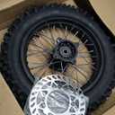 3.00-12 80/100-12 Dirt Bike Rear Rim Wheel Tire With 15mm Bearing for 50cc-125cc Apollo SSR TaoTao Baja DB14 CRF70 TTR PW80 XR70 KLX110 RM65 KX65 Coolster Pit Bike Motorcycle