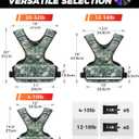 BAGAIL Adjustable Weighted Vest, 4-10lb/12-18lb/20-32lb Rucking Vest for Women & Men with 6 Weights & Large Pocket, Weight Vest for Home Workouts, Running, Walking and Strength Training (Green Camo)