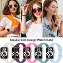5 Pack Silicone Slim Bands Compatible with Apple Watch Band 38mm 42mm 40mm 44mm 41mm 45mm 46mm 49mm, Soft Narrow Sport Thin Strap for iWatch Ultra 3 2 1 Series 11/10/9/8/7/SE/6/5/4 Women Men