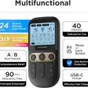 4 in 1 - D.I.Y & Tens Unit & EMS & Massage Muscle Stimulator, Dual Channel TENS Units Therapy Machine for Pain Relief, FDA Cleared Rechargeable Electronic Pulse Massager,with 12pcs Electrode Pads