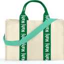 Empty Mahjong Bag for Tiles 22x15x6 Inches Thickened Canvas Mahjong Carrying Tote Bag with Lining and Thicker Handle for Enthusiasts Women or Men Party Supplies, Case Only