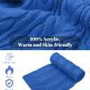 URATOT 4 Pack Winter Knitted Set Thick Knitted Beanie Hat Scarf Gloves Ear Warmer for Men or Women (Blue)