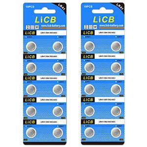 LiCB 40 Pack LR41 AG3 392 384 192 Battery 1.5V Button Coin Cell Batteries