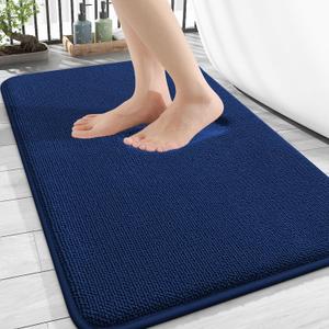 OLANLY Thick Memory Foam Bath Mat Rug 30x20, Extra Soft Absorbent Bathroom Rug, Quick Dry Bath Mats, Non-Slip, Machine Washable Carpet for Bathroom, Tub and Shower, Home Decor Accessories, Navy OLANLY Thick Memory Foam Bath Mat Rug 30x20, Extra Soft Absorbent Bathroom Rug, Quick Dry Bath Mats, Non-Slip, Machine Washable Carpet for Bathroom, Tub and Shower, Home Decor Accessories, Navy