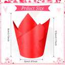 200 Pcs Tulip Cupcake Liners Muffin Baking Cupcake Liners Baking Cups Holders Heat Resistant Muffin cups Wrappers for Wedding Party Birthday Baby Shower Party(Vivid Color)