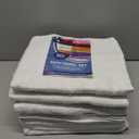 S&T Bath Towels for Home, Automotive, and Garage, 24 Inch x 48 Inch, White, 6 Pack