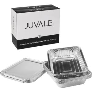 Juvale Aluminum Pans with Lids - 9x13 in, Silver, 20-Pack - Disposable Aluminum Pans, Foil Trays & Catering Trays for Baking & Roasting