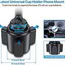 Miracase [Upgraded Version Cup Phone Holder for Car, Universal Adjustable Long Neck Car Phone Mount Cradle Friendly Compatible with iPhone Samsung Google and All 4.0-7.0 inches Smartphones