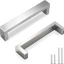 Brushed Nickel Cabinet Pull Handles 30 Pack  128mm (5") Hole Spacing, 20mm (0.79") Width  Stainless Steel Modern Drawer Handles for Kitchen & Bathroom Cabinets