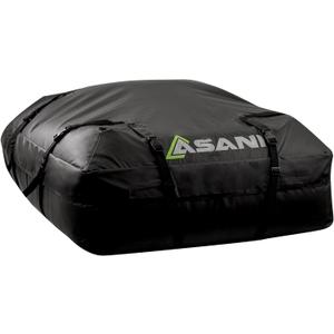 Asani Waterproof Car Roof Top Cargo Carrier Bag with 8 Heavy-Duty Straps and Buckles | Weatherproof Luggage Roofbag for Rooftop Racks | Car Topper Bag for Sedan, SUV, Vans & More (15 Cubic Feet)