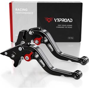Black Motorcycle Brake Clutch Levers Set for Honda with GROM MSX125 14-25,Monkey125 18-24,CBR250R 11-15,CB300R 18-22,CBR300R 14-22,CB400F/R 13-21,CB400X/F 20-21,CBR500R/CB500F/X 13-21