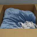 Homemate Heated Electric Blanket Queen Size - 84"x90" Heating Bed Blanket Throw with 10 Heating Levels 8 Hours Auto Off Fast Heating Over-Heat Protection Ultra Soft Flannel ETL Certified, Blue