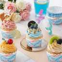 Mermaid Cake Topper- 32pcs Mermaid cake decorations with Mermaid Tail Seaweed ShellsStarfish, Little Mermaid cupcake toppers for Mermaid Birthday Party, Baby Shower, Under The SeaBirthday Party
