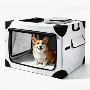 Portable Soft Medium Dog Crate Collapsible Pet Travel Kennel M(30"x21"x21")