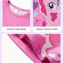 My Little Pony Girls A Line Long Sleeve Skirt Dress Unicorn Graphic Cute Fall Winter Outfit for Baby Toddler Kids 2-6 Years (Pink Pie-pink)