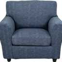 CRFATOP 2 Piece Soft Fitted Sofa Couch Cover Stretch Armchair Cover Slipcovers 1 Seat Chair Slip Cover with Arms Washable Furniture Protector for Living Room Pet Dog,(Small,C01)