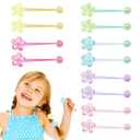 2 x 12 PCS Hair Balls for Girls, Colorful Bubble Ponytail Holders for Toddlers, Gentle No-Slip Hair Ties for Fine or Thick Hair