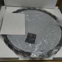 Round Vanity Mirror with Beaded Frame, 24 Inch Circle Wall Mirror for Bedroom Dresser, Entryway, Bathroom, Living Room, Decorative Hanging Wall Mirror, Black