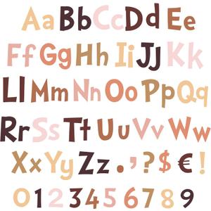 Tenare 268 Pcs Large Bulletin Board Letters 5 Inch Alphabet Combo Set, Chalkboard Poster Letters Cutouts for Board Display Craft Home Wall Decor(Boho Color)