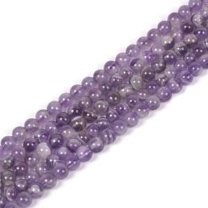 African Amethyst 4mm Round Healing Crystal Loose Beads 16 Inch for Jewelry Making Beads