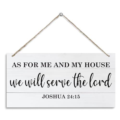 House Decor Sign, Christian Wood Sign, As for Me and My House We will Serve the Lord Sign, Decorative Hanging Wall Plaque Decor Sign, Religious Home Decor, Front Door Decor, Bedroom Decor