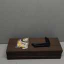 WOPITUES Wood Floating Shelves Set of 6, Shelves for Wall Decor, Farmhouse Shelf for Bedroom, Bathroom Storage Shelves, Book Shelves for Living Room, Dark Brown (16.5 Inch)