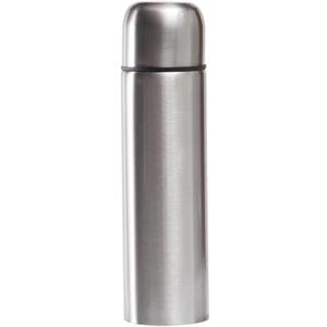 Stainless Steel Thermal Bottle for Hot and Cold Drinks Travel Coffee Mug with Cup Water Flask Vacuum Insulated Tumbler 17 oz/500ml (Silver）