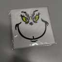 4 x 15 Pcs Christmas Face Stickers  Vinyl Transfer Stickers for Crafts, Ornaments, Cups, Jars, and Christmas Balls, Waterproof DIY Face Decals for Party Favors and Holiday Decorations  3 x 3 in (Black and Yellow)