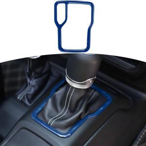 RT-TCZ for Wrangler JL Blue Gear Shift Trim Cover Frame for Jeep Wrangler JL JLU Gladiator JT 2018-2024 Blue Interior Accessories