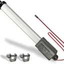 UYGALAXY 12V Mini Electric Linear Actuator 4" Stroke, 188N/42lb, Speed 0.2"/sec Waterproof Metal Micro Small Motion Actuator w/Mounting Brackets for DIY Fan Blades, Cabinets, Window Lift, Robot -100mm