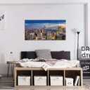 Large New York City Wall Art NYC Skyline Picture Office Wall Decor Modern Manhattan Cityscape Canvas Prints Night City Urban Skyscraper Panoramic Artwork for Bedroom Living Room Home Decoration 24x48"