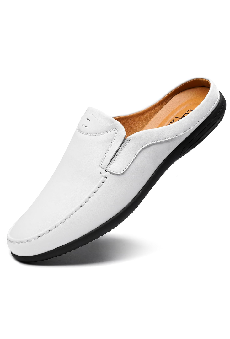 Men’s Slip-On Loafers Handmade Leather Slippers Breathable Comfortable Soft Hand Stitched no-heel Casual Shoes For Men
10