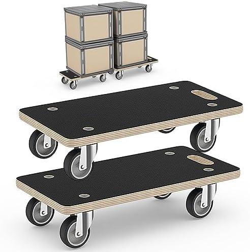 Wood Platform Dolly 4 Wheels Heavy Duty Furniture Mover Dolly 550 Lbs Capacity (2 Packs) ‎22.5 x 11.4 x 4.4 inches