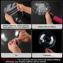 Hiboom 60 Pcs Bobo Balloons Clear Balloons for Stuffing Bobo Balloon Prestretched Different Sizes Transparent Bubble for Wedding Bridal Shower Birthday Party Decoration(10, 13, 18, 20, 24, 36 Inch)